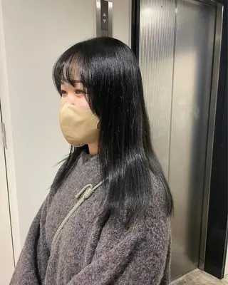 ロング カラー 透明感カラー/顔周り レイヤー/髪質改善のヘアスタイル