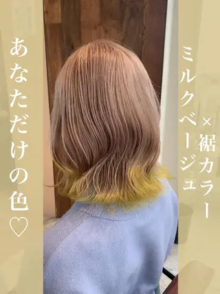 カラー 本格韓国ヘア🇰🇷 【uni】キューさんのヘアスタイル