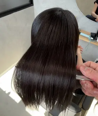 ミディアム 透明感カラー特化/ 顔まわり特化/辻部のヘアスタイル