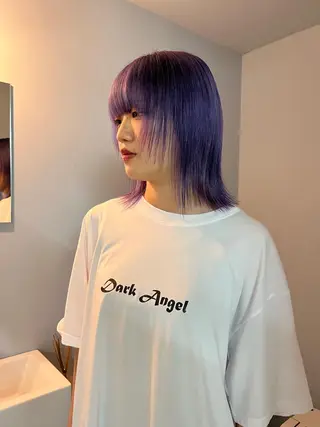 ミディアム カラー 舟橋耀/ブリーチカラ ー/レイヤーカットのヘアスタイル