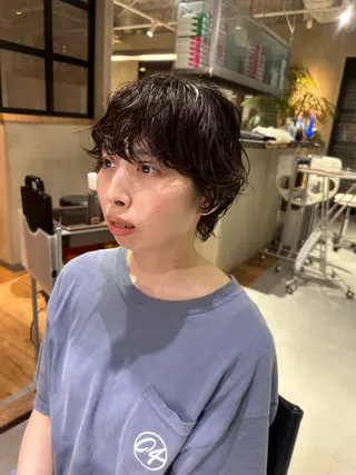 ショート パーマ yuki / 岡崎ハイトーンカラーのヘアスタイル