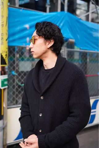 ミディアム メンズ 千葉 慎也のヘアスタイル