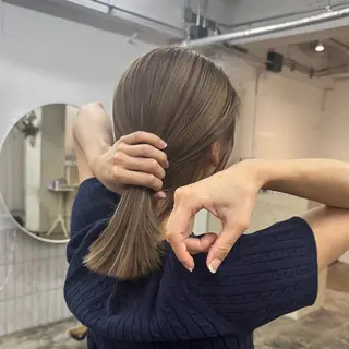 カラー 清水愛果/オリーブ カラー/透明感カラーのヘアスタイル