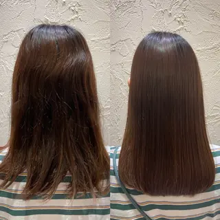 セミロング 髪質改善/縮毛矯正 🧸梅川のヘアスタイル