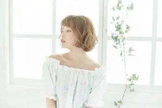 ショート カラー パーマ BEBE所属・ご新規様限定 透明感カラーKANAのヘアスタイル