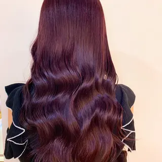ロング カラー 新宿♥ハッシュカット 暖色カラー♥Unaのヘアスタイル