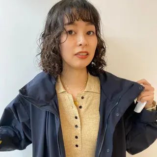 ショート カラー パーマ yiye 青山所属・無料カットモデル募集 🌱ひょうがのヘアスタイル