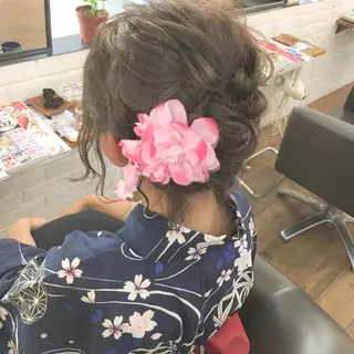 ショート カラー ヘアアレンジ 薬院:今泉/上川美幸 大人ヘア/暗髪カラーのヘアスタイル