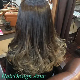 ロング カラー HairDesign Azurのヘアスタイル