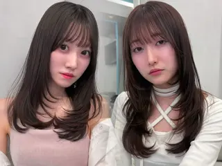 ロング 韓国ヘア/髪質改善/ レイヤー/あおし🐼のヘアスタイル