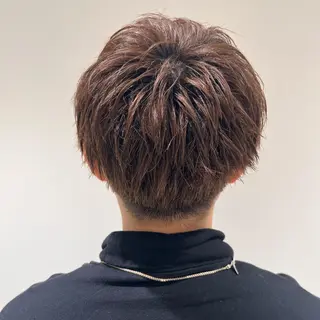 ショート メンズ 【センターパート/ マッシュ】ryokaのヘアスタイル