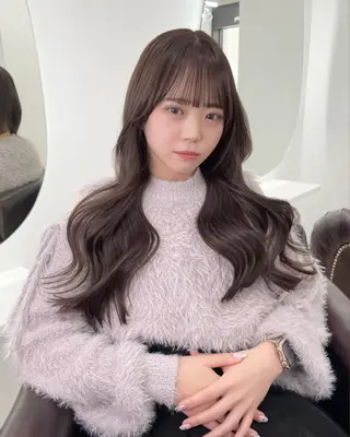 ロング カラー 新宿/韓国ヘア/ 髪質改善ストレートのヘアスタイル