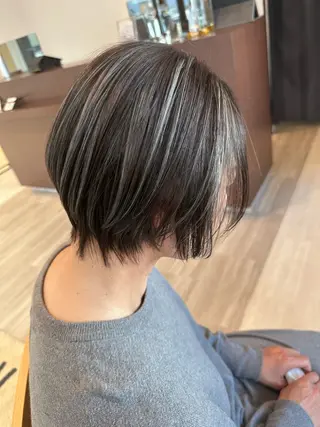 ショート カラー ヘアアレンジ EARTH長岡店🩵 石原莉穂のヘアスタイル