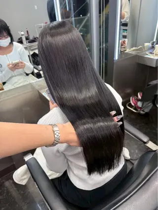 ロング カラー 栄/デザイン/ ブリーチ/琉輝のヘアスタイル