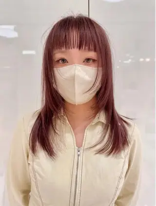 カラー RIN パーマ/暖色カラーのヘアスタイル