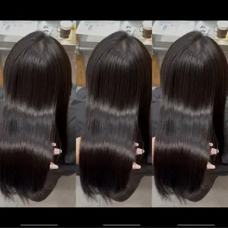 ロング パーマ ハイトーン縮毛/暖色 なーな🎀🤍のヘアスタイル