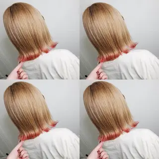 ショート カラー ヘアアレンジ メンズ キッズ 💟Chloe原宿店 🩶ハイトーンのヘアスタイル