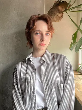 ショート カラー 安部佑哉/ハイトーン /レイヤー/グランジのヘアスタイル