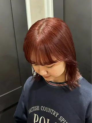 カラー ayaka/暖色 /ニュアンスボブのヘアスタイル