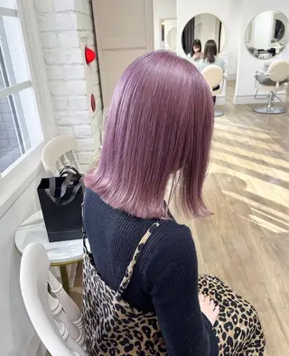 ミディアム カラー 𝗺𝗶𝗸𝘂♡ 似合わせ🎀のヘアスタイル