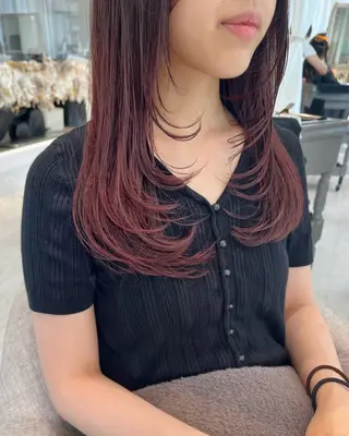 セミロング ボブ/レイヤー/ 茉莉花のヘアスタイル