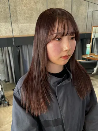 ロング カラー パーマ ヘアアレンジ 押切 響　のヘアスタイル