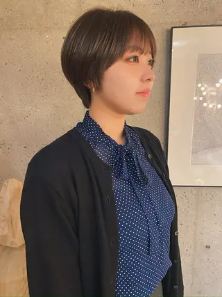 ショート IZAKI/パーマ/ ボブ/ショート/平尾のヘアスタイル