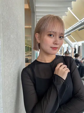 ショート Misaki /ボブ/縮毛矯正のヘアスタイル