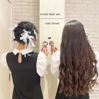 ミディアム ヘアアレンジ エクステ/ハイトーン 🐏☁️miminaのヘアスタイル