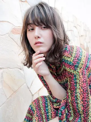 ミディアム カラー gite カワムラナオキのヘアスタイル