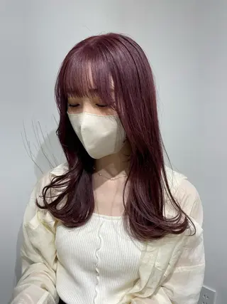 ロング カラー ヘアアレンジ 酸性縮毛矯正 梅田茶屋町 Juriのヘアスタイル