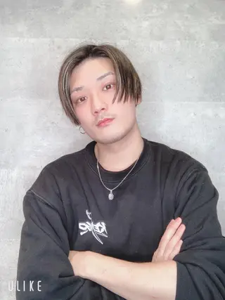 ショート カラー パーマ メンズ アンダーバーホワイト_WHITE所属・_WHITE芝本 賢吾【天王寺店】のヘアスタイル