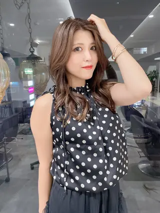 ロング レイヤーカット 縮毛矯正◽️河野泰貴のヘアスタイル