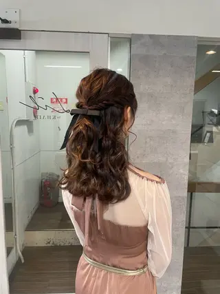 ロング ヘアアレンジ 愛　莉/大阪美容室 /ケア・艶カラーのヘアスタイル