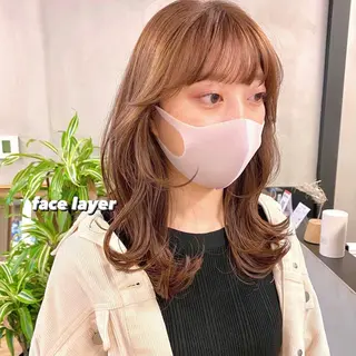 セミロング カラー パーマ ヘアアレンジ メンズ キッズ ネイル マツエク・マツパ EMANON梅田店所属・前川 朋香のヘアスタイル