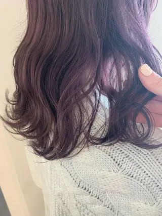 セミロング カラー 暖色専門美容師🎀 お客様満足度◎のヘアスタイル