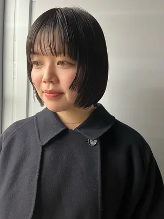 ショート レイヤー/ケアパーマ /ニュアンス/モードのヘアスタイル