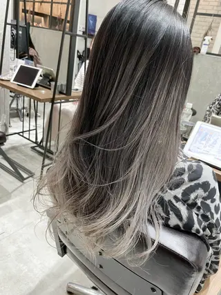 ロング カラー パーマ ヘアアレンジ バレイヤージュ🌱 渡邉悟🌱のヘアスタイル