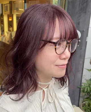 セミロング カラー 古指 匠巳のヘアスタイル