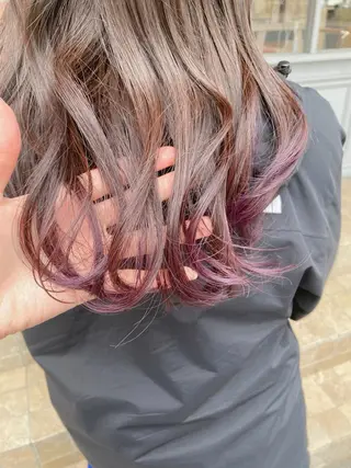 ロング パーマ/イルミナ カラー 三浦菜々子のヘアスタイル