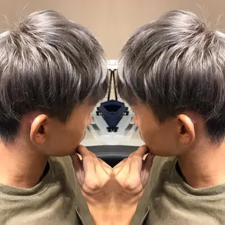 ショート カラー メンズ 大久保 隆蔵のヘアスタイル