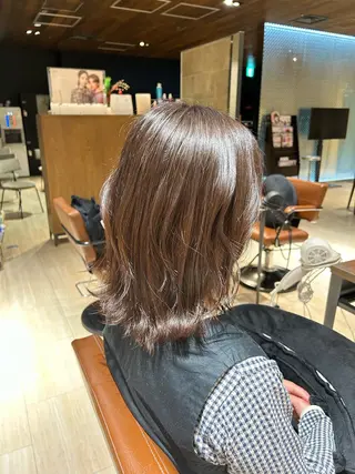 ミディアム カラー 韓国ヘア/レイヤー/ 顔まわり足立遥奈のヘアスタイル