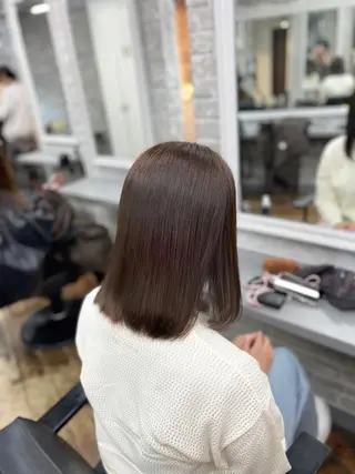 ミディアム 【💖ブリーチ/ 縮毛矯正】あおい🌷のヘアスタイル