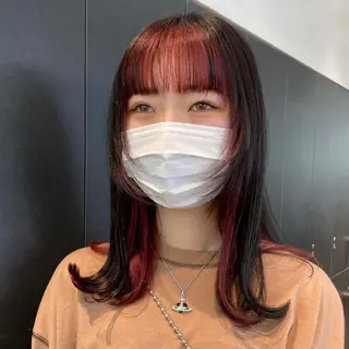 ミディアム カラー ♥️ブリーチ/ボブ/ レイヤー♥️maiのヘアスタイル