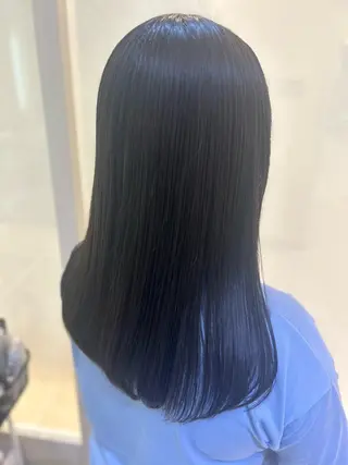 セミロング カラー 髪質改善/縮毛矯正 ササキナツミのヘアスタイル