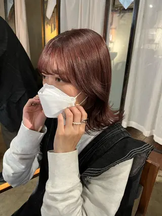 ミディアム カラー 光本 杏のヘアスタイル
