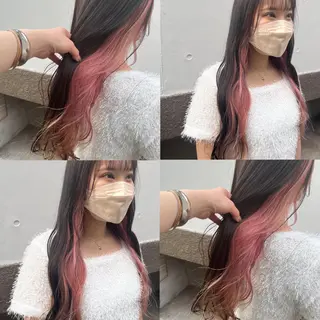 ロング カラー カジュアルを女っぽく 𝗮𝘆𝗮𝗰𝗼のヘアスタイル