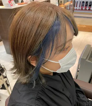 ミディアム カラー メンズ 目黒 碧人のヘアスタイル