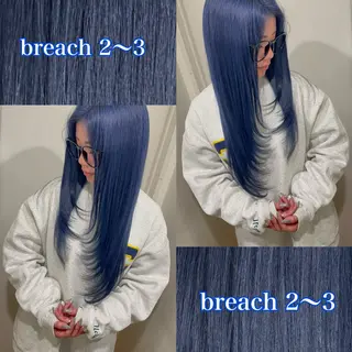 セミロング カラー ヘアアレンジ 🔥ハイトーンカラー ギャルNAOKI🔥のヘアスタイル