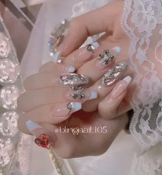 ネイル 23時まで❤︎韓国、 ワンホンネイルのネイルデザイン